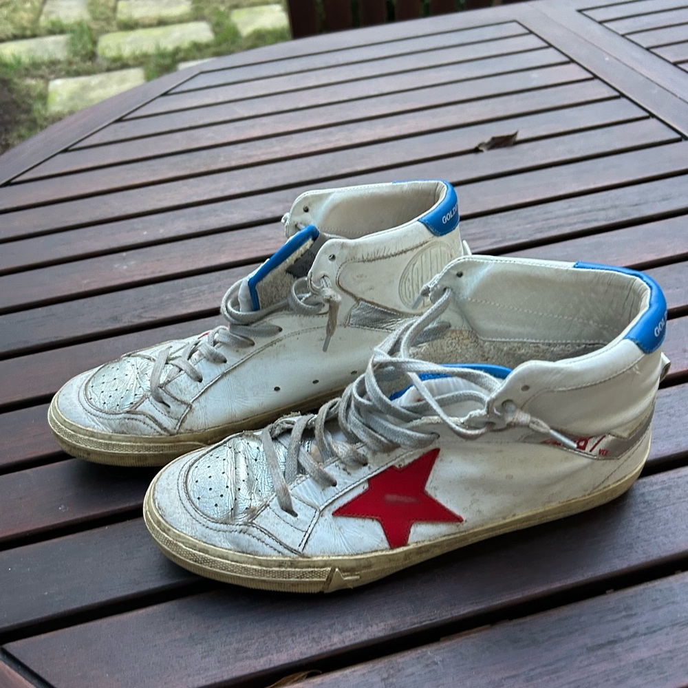 Golden Goose Hightop 2.12 red white blue size 40